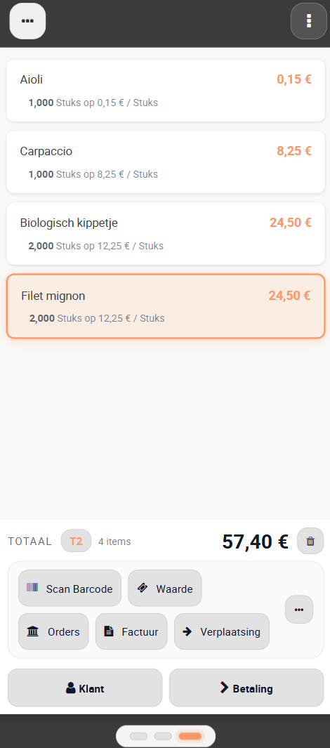 BizzCloud op een telefoon