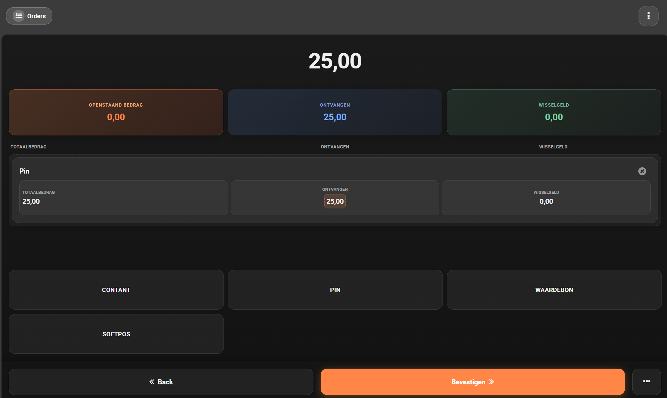 BizzCloud kassa op een tablet
